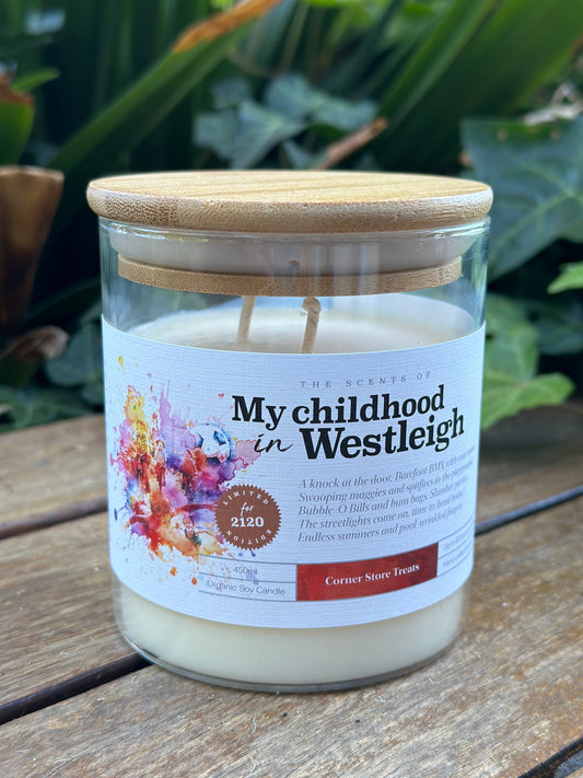 My Childhood in Westleigh Candle 450ml - Gen X & Gen Y Edition